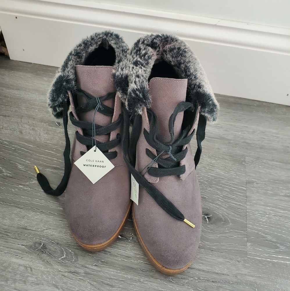 Cole Haan womens Coralie wedge waterproof boot